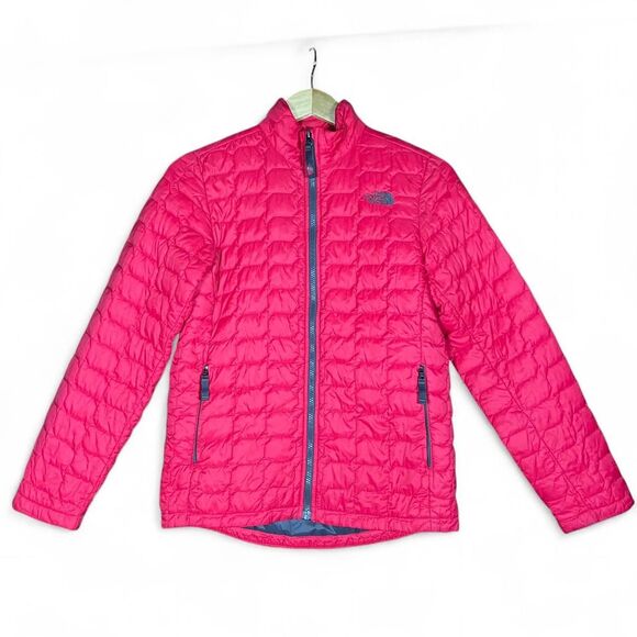 The North Face Red Quilted Full-Zip Jacket - Picture 1 of 8